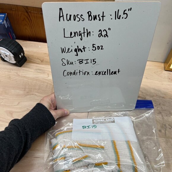 Madewell Striped Short Sleeve Sweater Top White Yellow Size Small - Picture 9 of 9